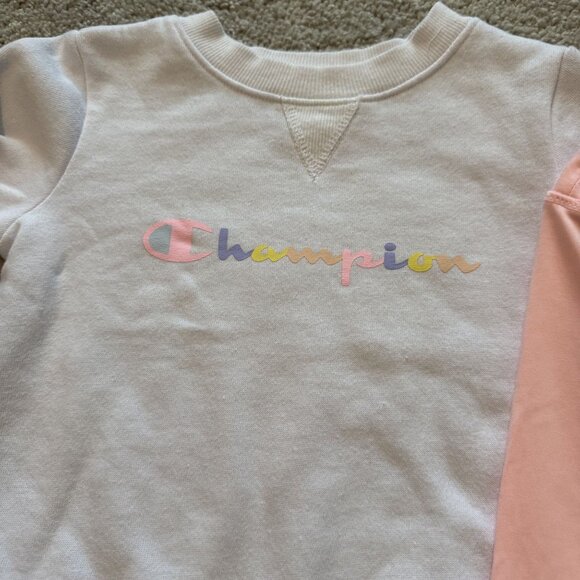 Champion Set Pink Leggings White Sweatshirt Toddler size 24 months - Picture 2 of 6